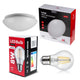 Maclean MCE309 1xE27 Luminária de teto com sensor, sensor de micro-ondas, difusor PMMA, carga máxima de 25 W, IP20 + lâmpada MCE268 WW