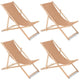 Espreguiçadeira GreenBlue GB183 Classic Beech, cor capuchinha, pacote de 4