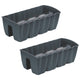 Vaso para varanda DCRO600 - Antracite, capacidade 18L, 2 peças