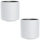 HEOS maceta a prueba de heladas, blanco, con inserto, capacidad 31L, mate, DBHER470, 2 piezas