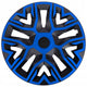 Tapacubos universales 16'' NRM The Best Bicolor azul-negro 4 unidades
