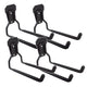 Soporte/colgador de pared Maclean, para neumáticos, herramientas de jardinería, escaleras, mangueras, bicicletas, de acero, carga máxima 35 kg, MC-440, 4 unidades.