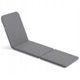 Cojín para tumbona Jaipur, color gris, tejido S-550, tamaño 190 x 60 cm, dos sistemas de fijación, impermeable, lavable en su totalidad, Jaipur Melange S-03