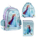 Set escolar Frozen Paso, mochila con dos compartimentos, tirantes ajustables y espalda rígida, estuche con accesorios y soportes para material escolar, bolsa para zapatos que se puede llevar a la espalda, DF26AA