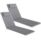 Cojín para tumbona Madera, color gris, tejido S-550 melange, tamaño 190 x 55 cm, sujeción con cinta elástica, impermeable, melange S-23, 2 unidades