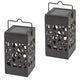 Lámpara solar Mora, 1 lm, grado de protección IP23, color negro, LED de 0,07 W, 8948, 2 unidades