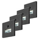 Lámpara Lunca LED 1 W IP20 negra, 3000, 4500, 6500 K, sensor de movimiento, sensor de luz, 77197, 4 unidades