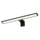 Aplique de baño, Seyra, LED 8 W, 4000 K, 650 lm, L 40 cm, negro, IP44, 75112