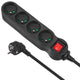 Cabo de extensão de 4 saídas Maclean Energy MCE181 Power Strip com interruptor