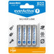 4 baterias EverActive R03/AAA 800mAh de alta qualidade
