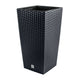 Pote com tanque de imitação de rattan natural Rato Square DRTS400-S433 - antracite