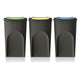 Contenedor de reciclaje Keden Sortibox 3x35L negro