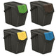 Keden SORTI BOX Conjunto de caixotes de lixo 4x25l - preto