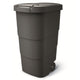 Cubo de Basura Wheeler 110L con Ruedas y Tapa Cubo de Basura Grande Cubo de Basura Universal de Plástico (Negro)