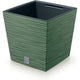 Prosperplast Furu Maceta cuadrada baja con inserto DFS240-5615C - color verde tierra