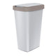 KEDEN COMPACTA Q Papelera con Marco Cubo de Basura (45 L, Ceniza/Marrón Claro)