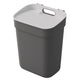 Curver Papelera para reciclar, Cubo de basura de 10 litros, Color gris oscuro