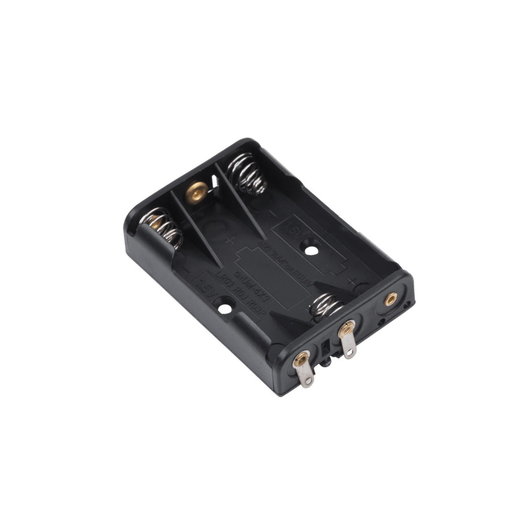 Caja plana para pilas cesta 3xR3 AAA negro GNI0056