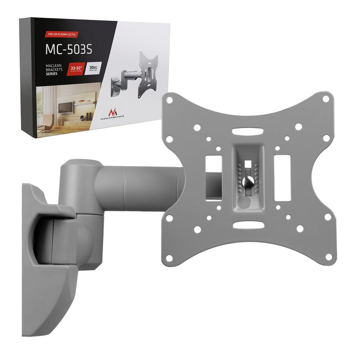 Suporte de parede articulado Maclean MC-503A S para ecrãs de TV PLASMA, LCD e LED de 23 a 50", VESA 200x200 de 30 kg