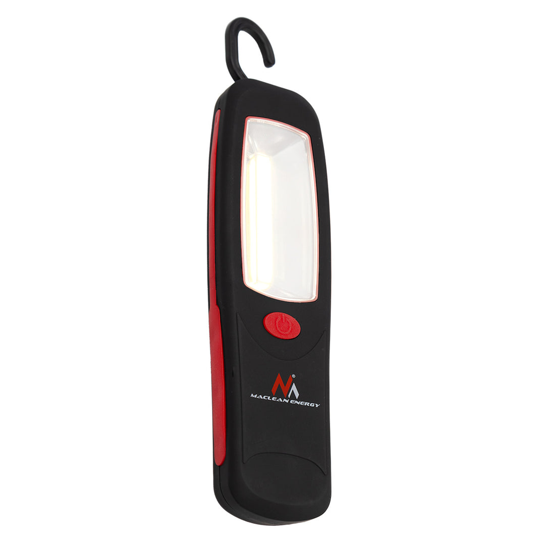 Lámpara de taller COB LED Maclean, imán, gancho, 3 pilas AA, MCE03