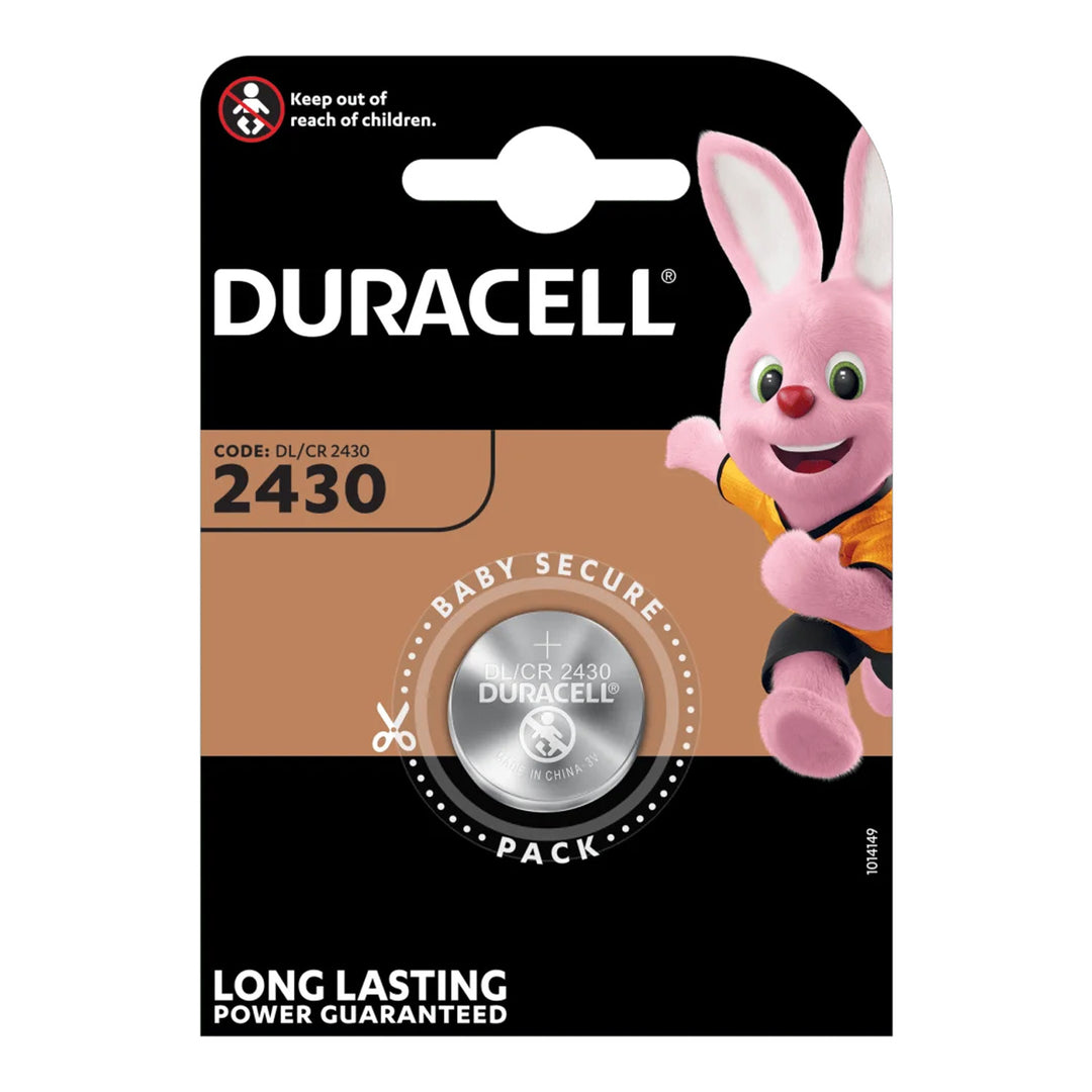 Pila de litio 3V Duracell CR2430 24,5 mm de diámetro 3 mm de altura