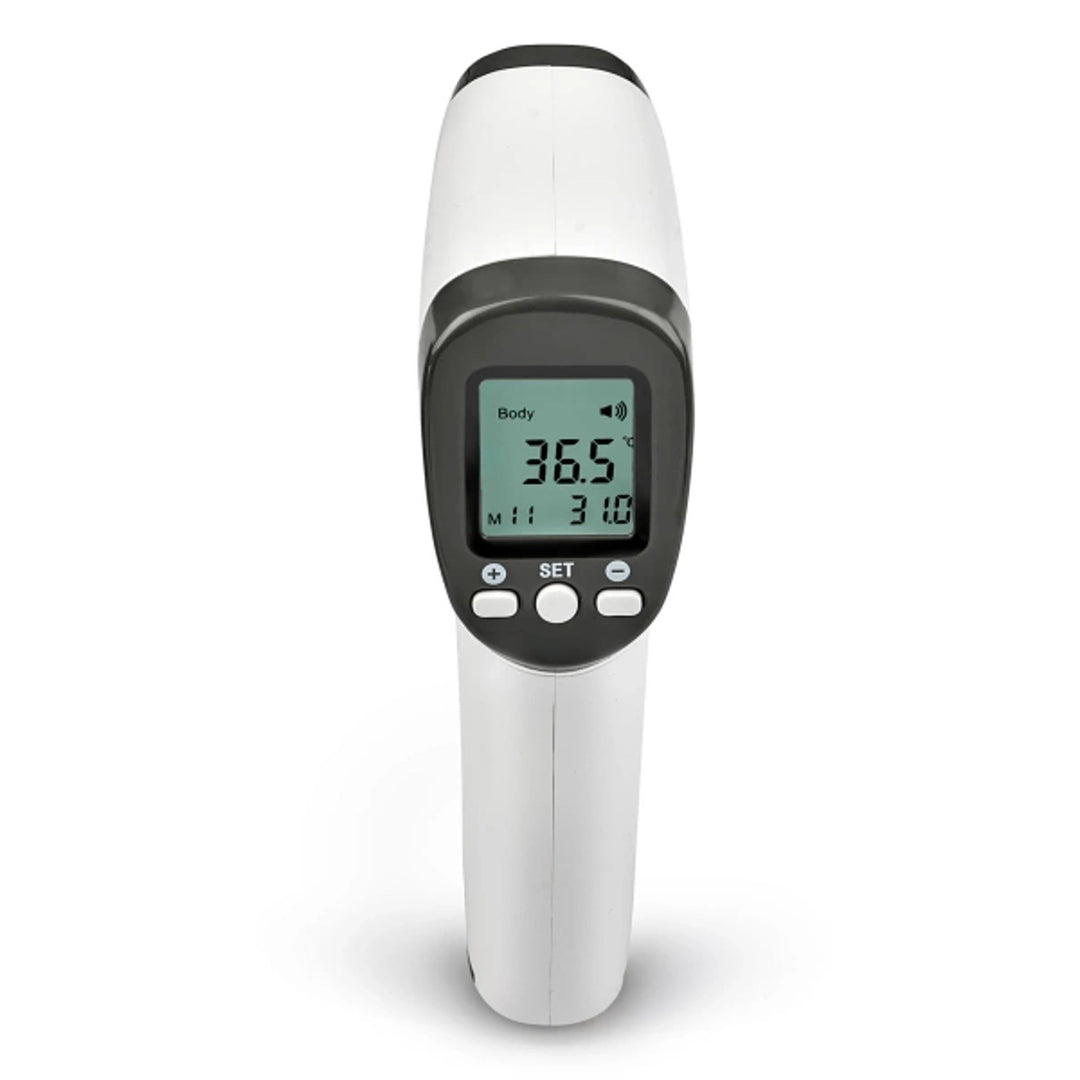 Termómetro sin contacto Tech-Med, pantalla LCD, memoria para 32 resultados, TM-F03BB