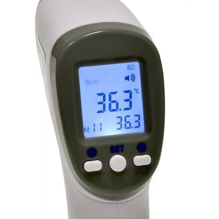 Termómetro sin contacto Tech-Med, pantalla LCD, memoria para 32 resultados, TM-F03BB