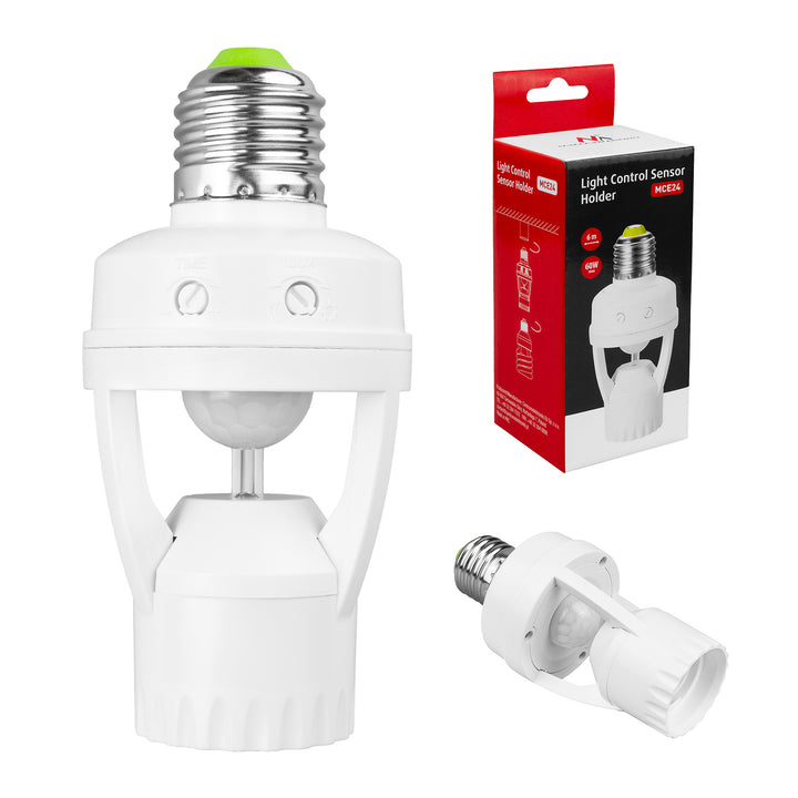 Suporte de lâmpada com sensor de movimento de 360°