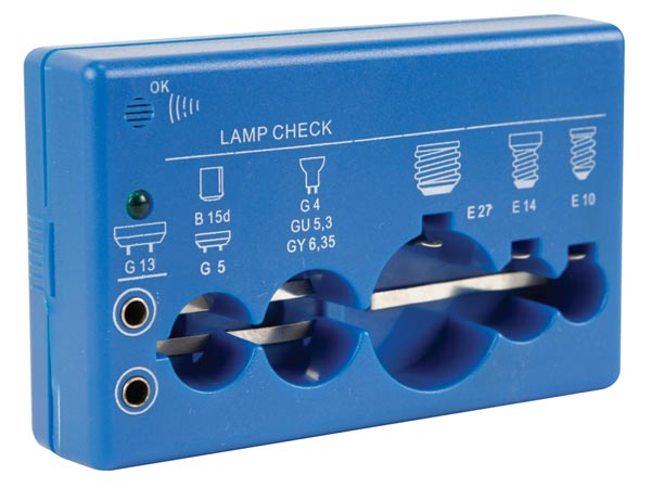 Comprobador de bombillas G13, B15d/G5, G4/GU5.3/GY6.35, E27, E14, E10 VTTEST8 Velleman
