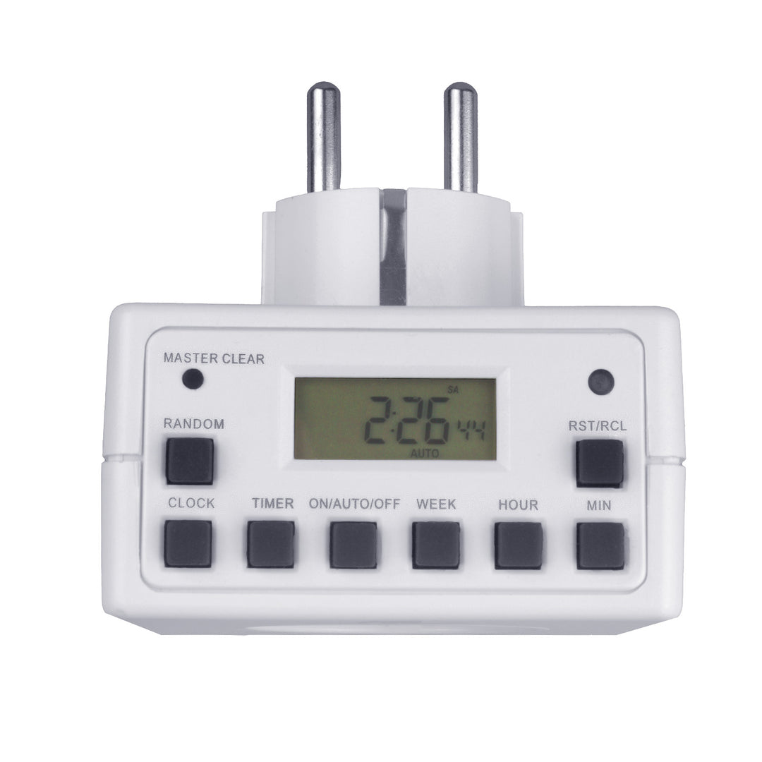 Temporizador digital programável Schuko 3600W máx. 156 programas Maclean Energy MCE30
