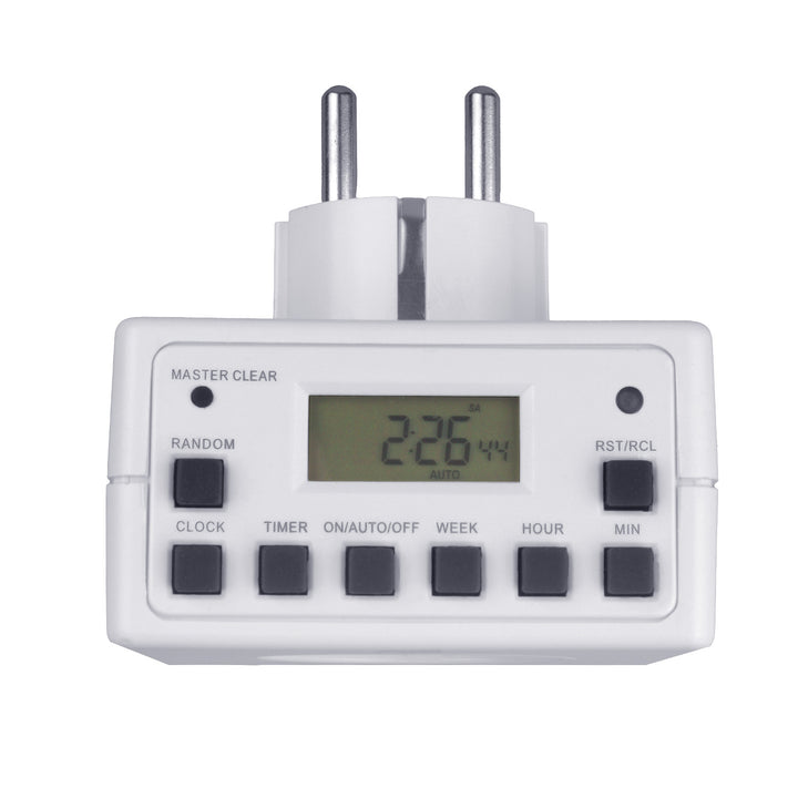 Temporizador digital programável Schuko 3600W máx. 156 programas Maclean Energy MCE30