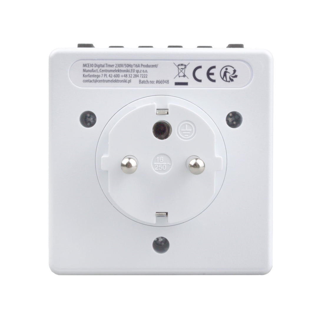 Temporizador digital programável Schuko 3600W máx. 156 programas Maclean Energy MCE30