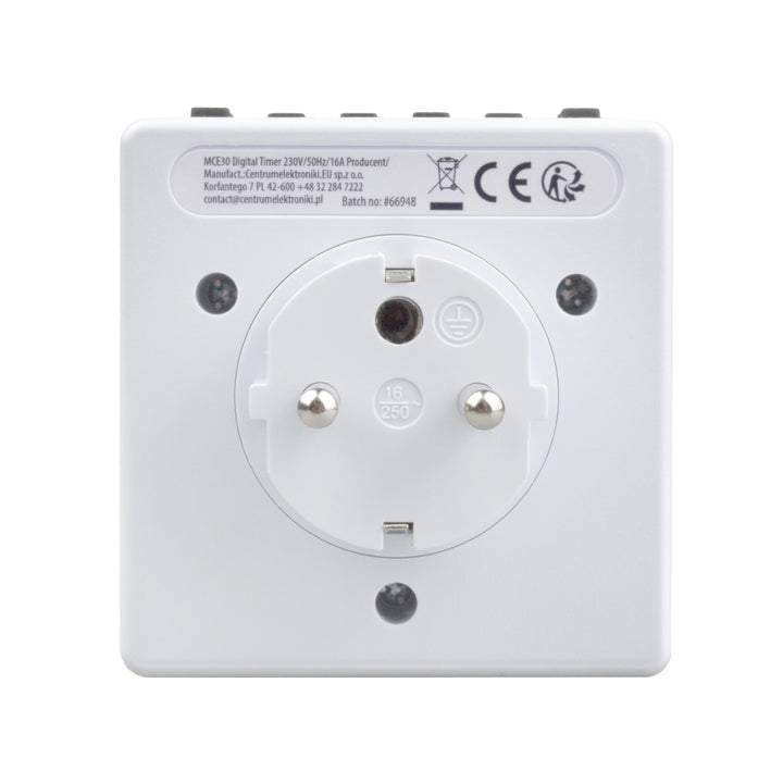 Temporizador digital programável Schuko 3600W máx. 156 programas Maclean Energy MCE30