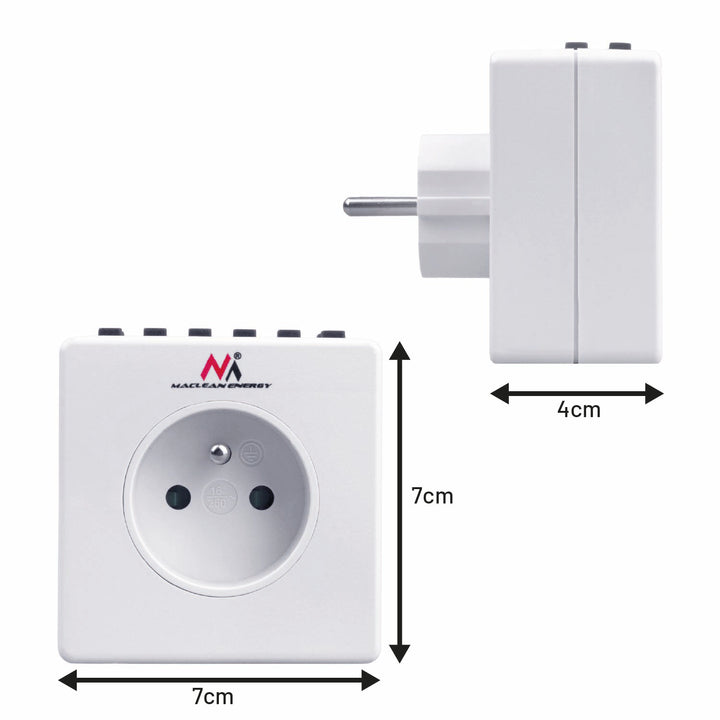 Temporizador digital programável Schuko 3600W máx. 156 programas Maclean Energy MCE30