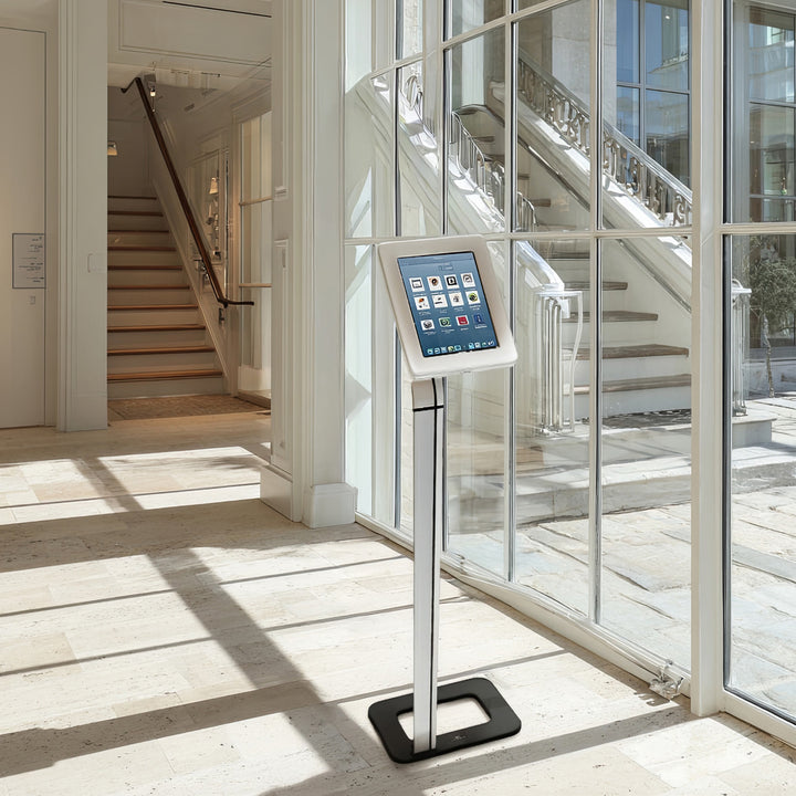 Maclean MC-645 Soporte de suelo para tablet iPad, Galaxy TAB, Goclever con sistema antirrobo