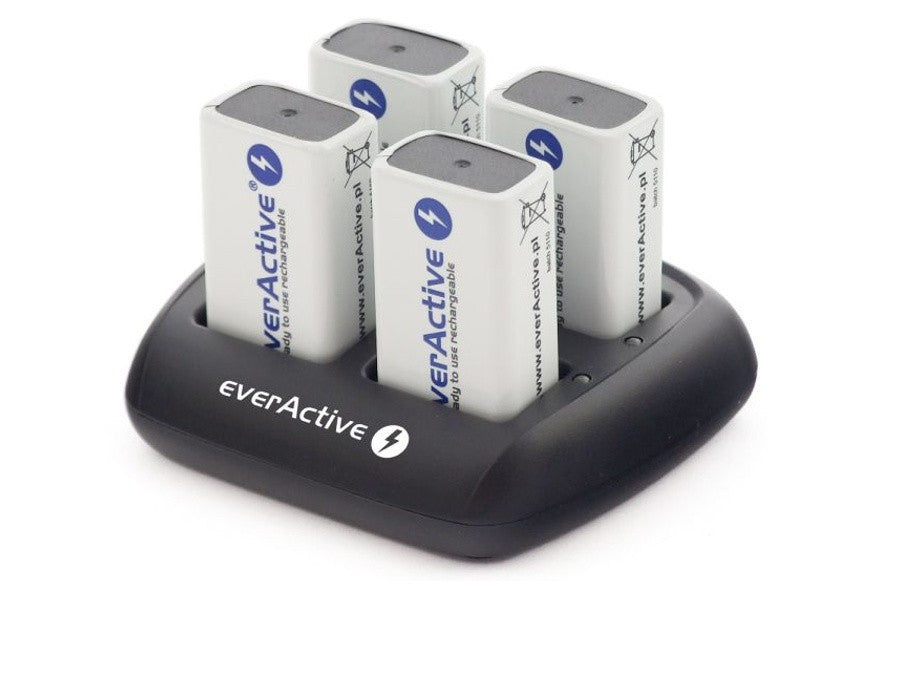 Cargador EverActive NC-109 para baterías de 9V 4x 100mA máx.