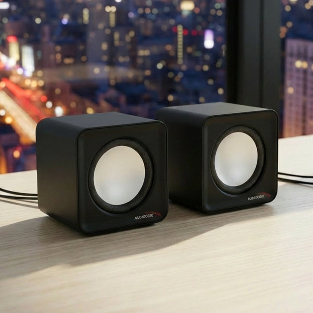 Altavoces para PC, USB, 2x3W, auto alimentado, color negro Audiocore AC870B