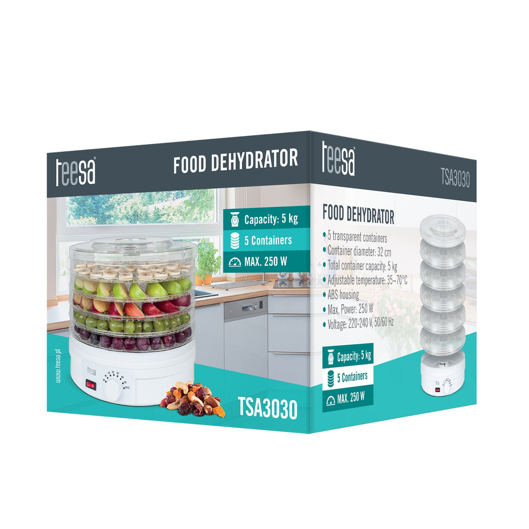 Secador de cogumelos, legumes e frutas Teesa TSA3030