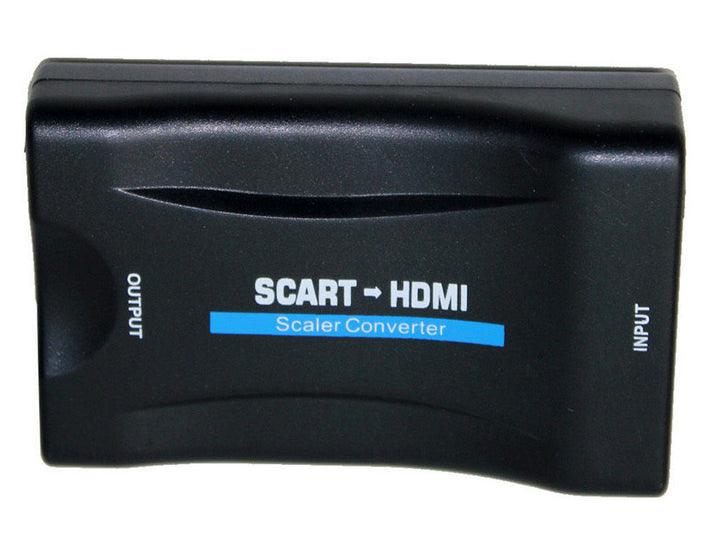 El convertidor de SCART a HDMI es un convertidor universal que transforma la entrada analógica SCART en una salida digital HDMI (hasta 1080p a 60 Hz).
