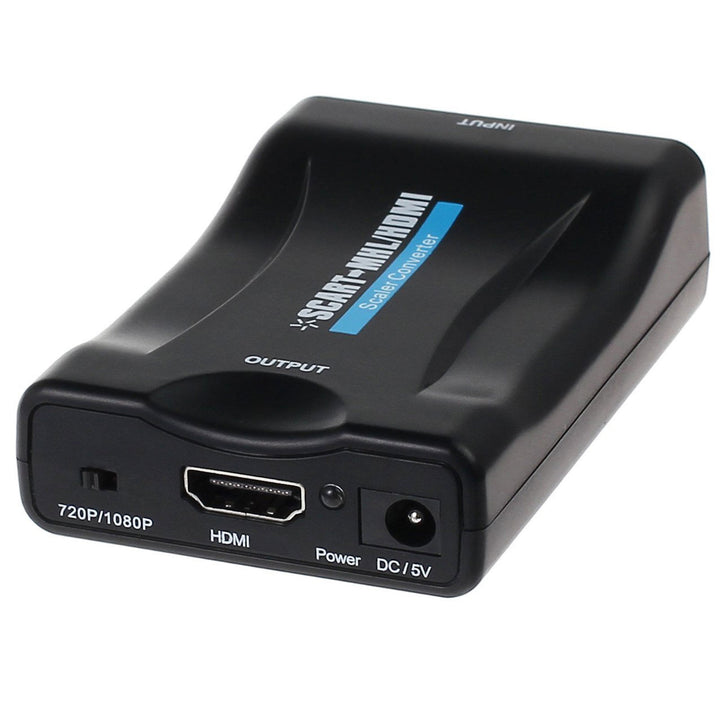 El convertidor de SCART a HDMI es un convertidor universal que transforma la entrada analógica SCART en una salida digital HDMI (hasta 1080p a 60 Hz).