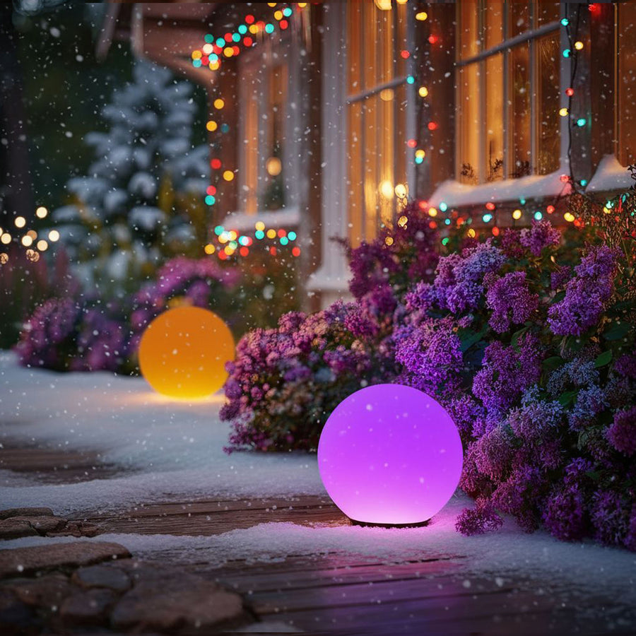 Lámpara solar LED para jardín bola multicolor 25 x 25 x 58 cm GreenBlue GB165