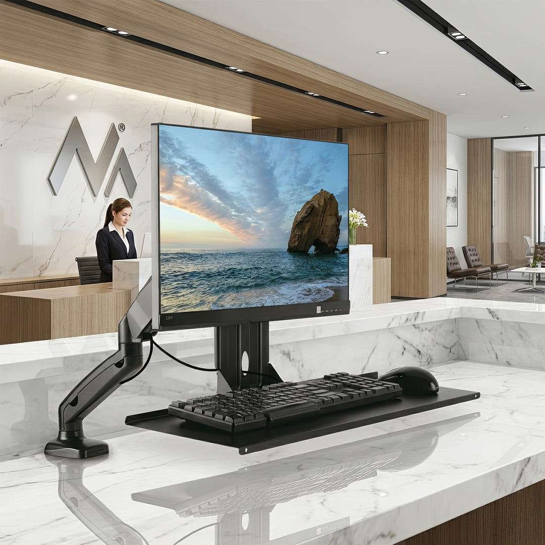Suporte para teclado Suporte para monitor complementar VESA max 100x100 Maclean MC-756