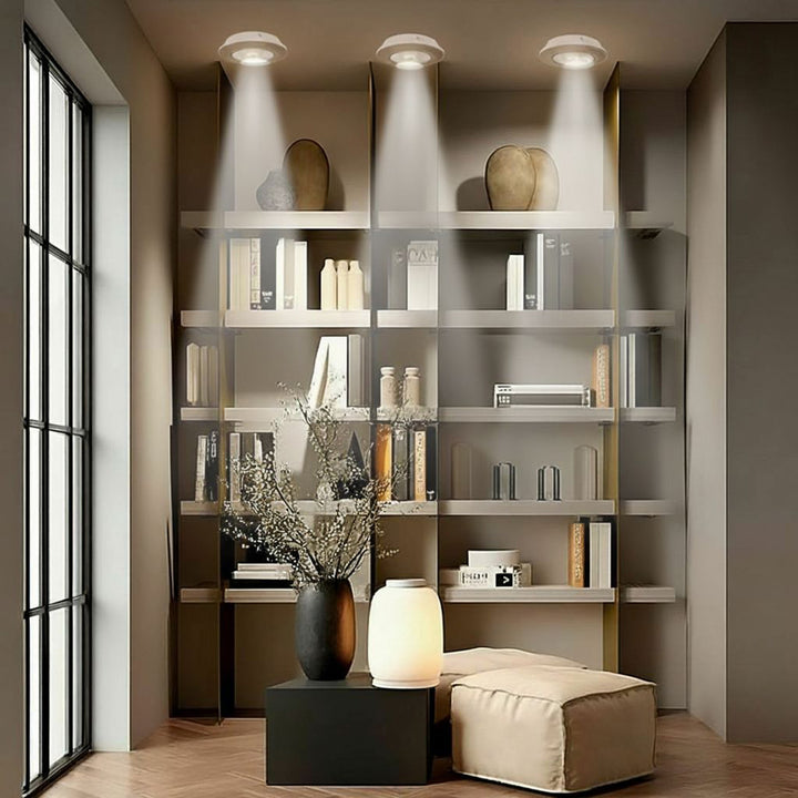 Conjunto de 6 luzes LED com controle remoto 4 modos de iluminação Maclean Energy MCE165