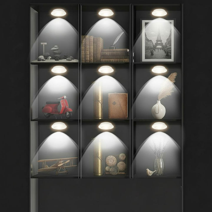 Conjunto de 6 luzes LED com controle remoto 4 modos de iluminação Maclean Energy MCE165