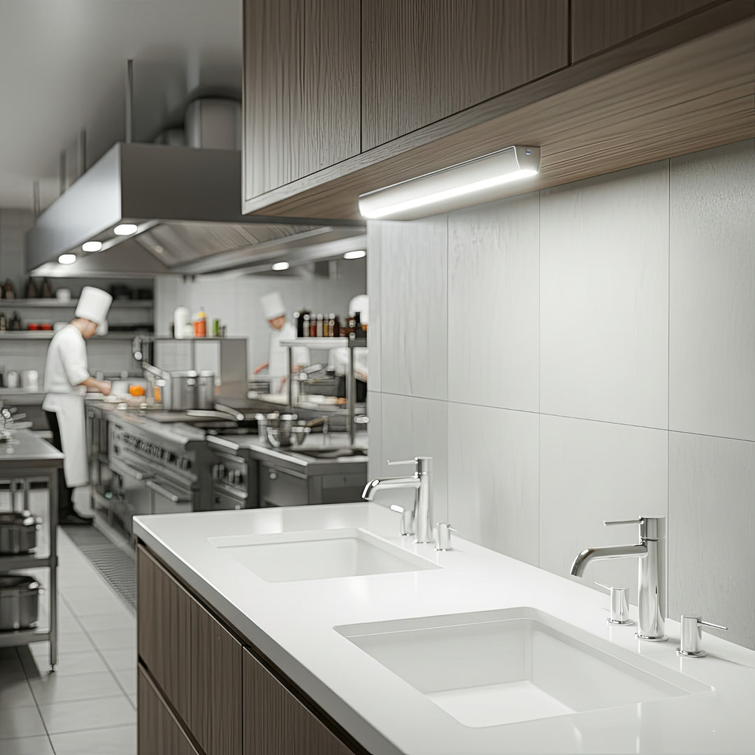 Lâmpada fluorescente de cozinha para armário de cozinha 9 LED SWD com detector de movimento PIR de 120 graus rotação de 360 ​​° Maclean MCE166