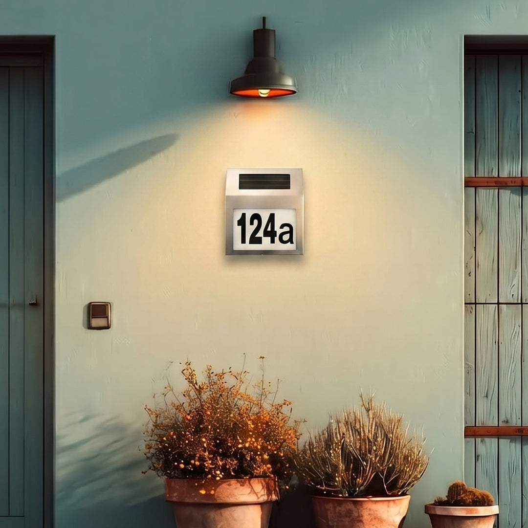 Maclean Energy MCE172 LED lâmpada solar para número de casa