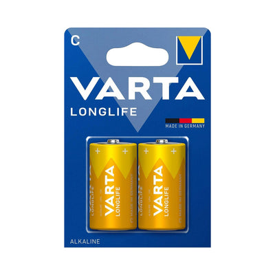 2x Varta R-14 LR14 C 1.5V pilas alcalinas blister