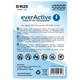 2x R20 D 10000mAh Recargable everActive Professional
