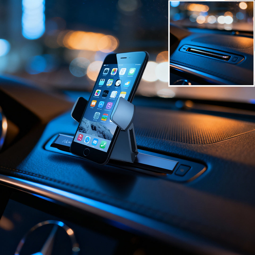 Suporte universal para telemóvel com fácil instalação na ranhura para CD em quase todos os automóveis