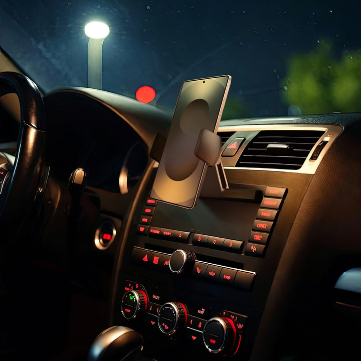 Suporte universal para telemóvel com fácil instalação na ranhura para CD em quase todos os automóveis